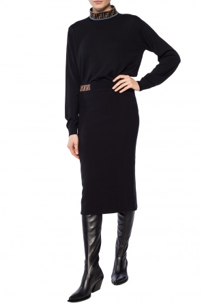 Logo-embroidered skirt, zdjęcie 2 Logo-embroidered skirt od Fendi
